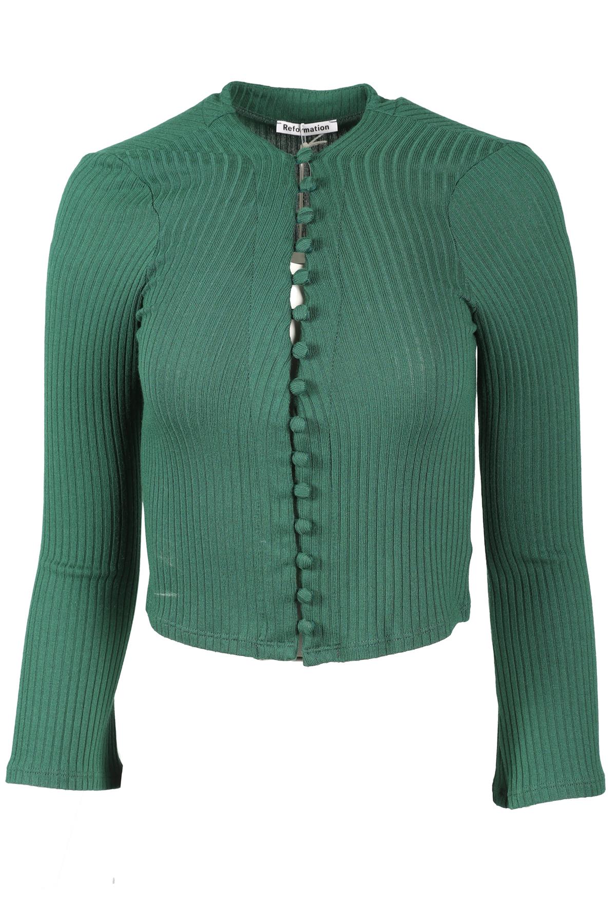 REFORMATION GREEN TENCEL BLEND TOP MEDIUM