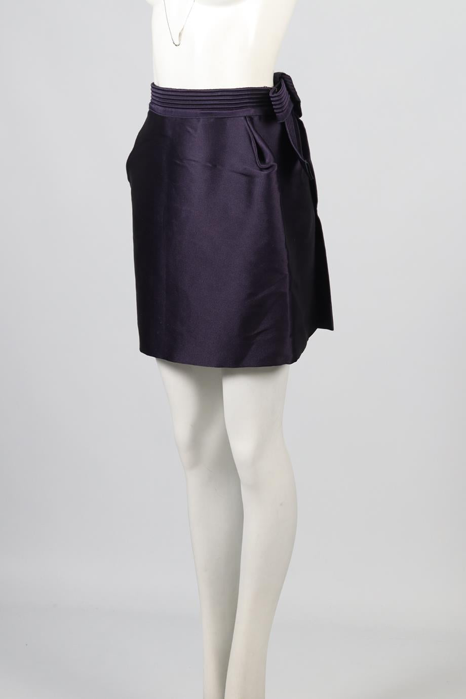 LANVIN SILK BLEND MINI SKIRT FR 36 UK 8