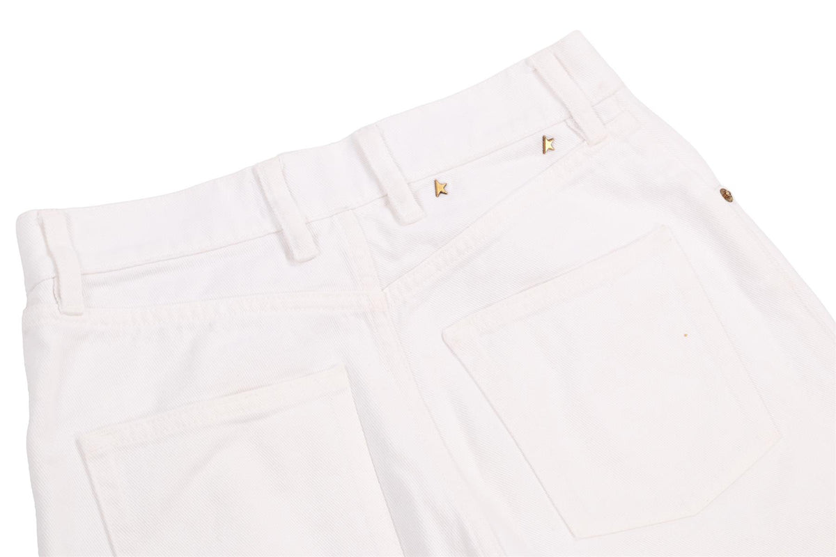 GOLDEN GOOSE DELUXE BRAND WHITE HIGH RISE STRAIGHT LEG JEANS W27 UK 8-10