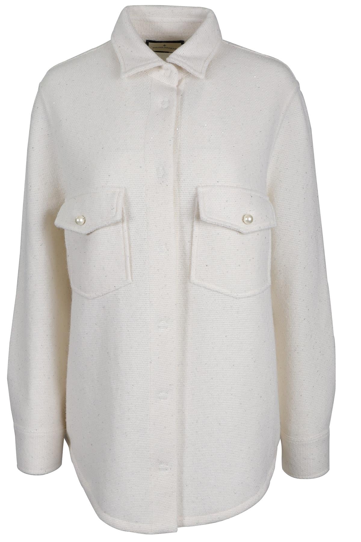 BRUNO MANETTI IVORY WOOL CARDIGAN IT 44 UK 12