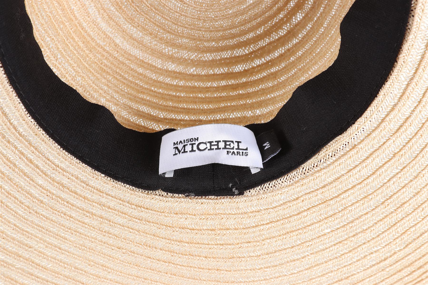 MAISON MICHEL BEIGE STRAW HAT