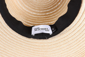 MAISON MICHEL BEIGE STRAW HAT