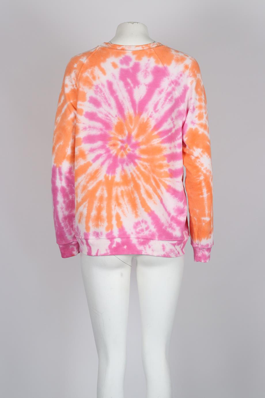 I STOLE MY BOYFRIEND'S SHIRT TIE DYED COTTON JERSEY SWEATSHIRT MEDIUM-LARGE