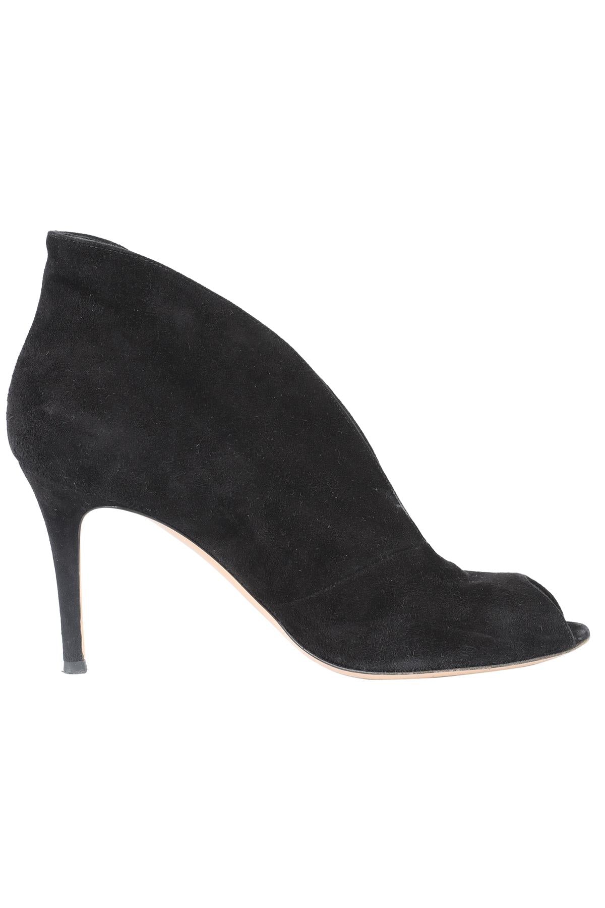 GIANVITO ROSSI BLACK SUEDE ANKLE BOOTS EU 39 UK 6 US 9