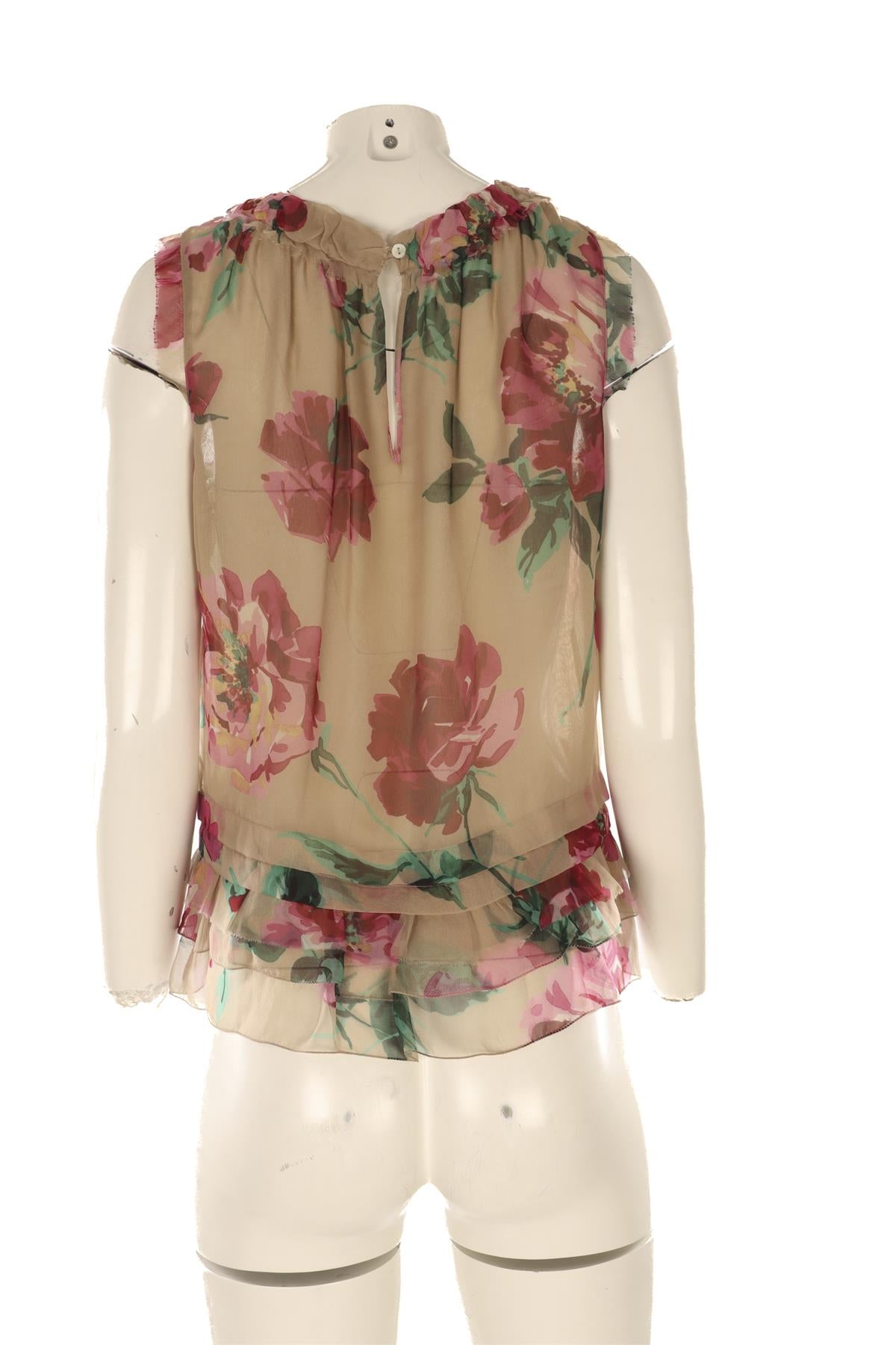 DOLCE & GABBANA BEIGE SILK TOP IT 42 UK 10