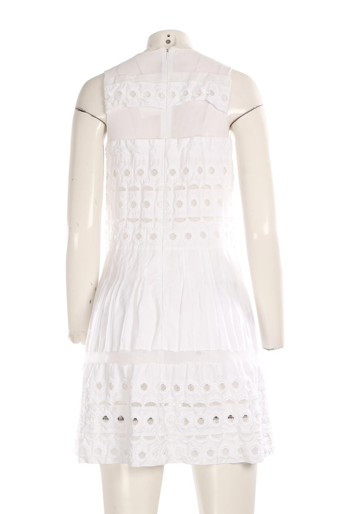 ERMANNO SCERVINO WHITE COTTON MINI DRESS IT 40 UK 8
