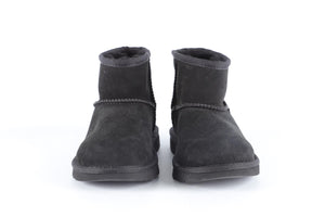 UGG AUSTRALIA BLACK KIDS GIRLS SUEDE BOOTS EU 35 UK 2 US 3