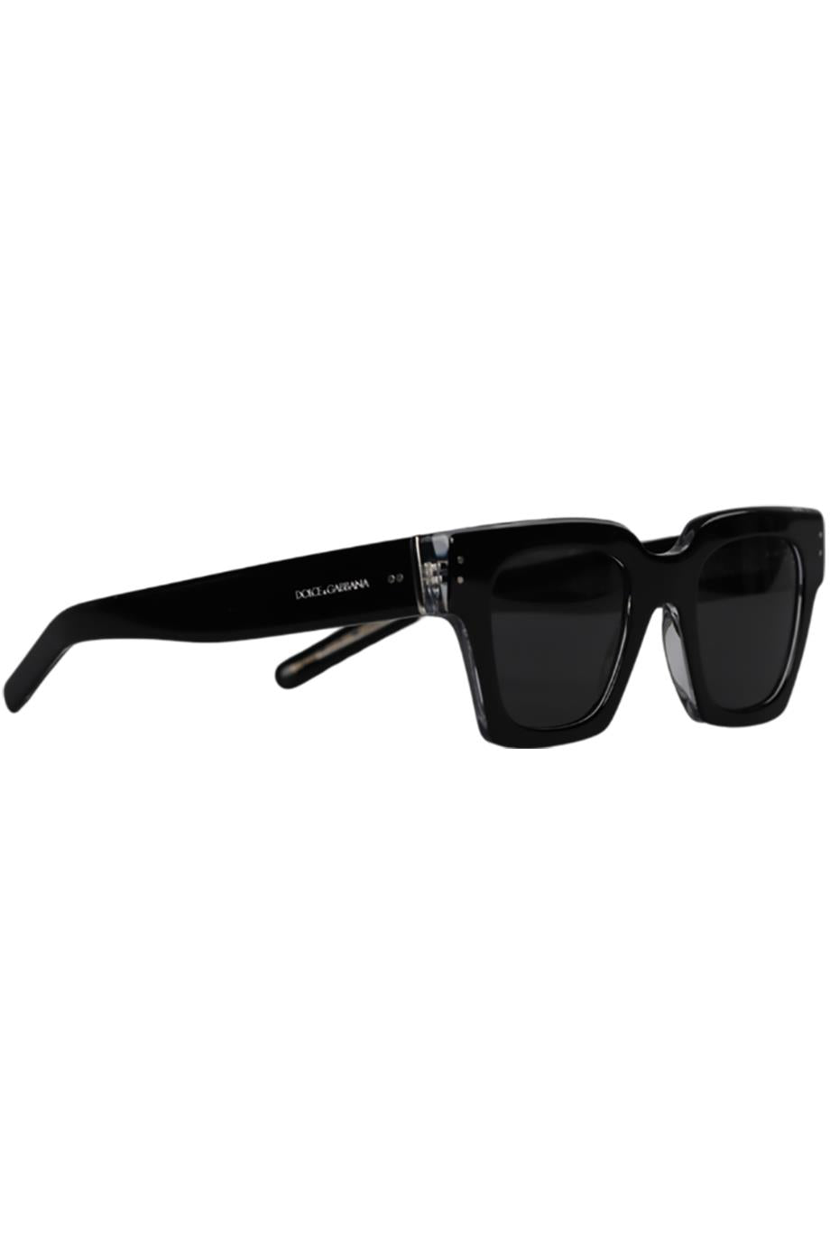 DOLCE & GABBANA SQAURE FRAME ACETATE SUNGLASSES