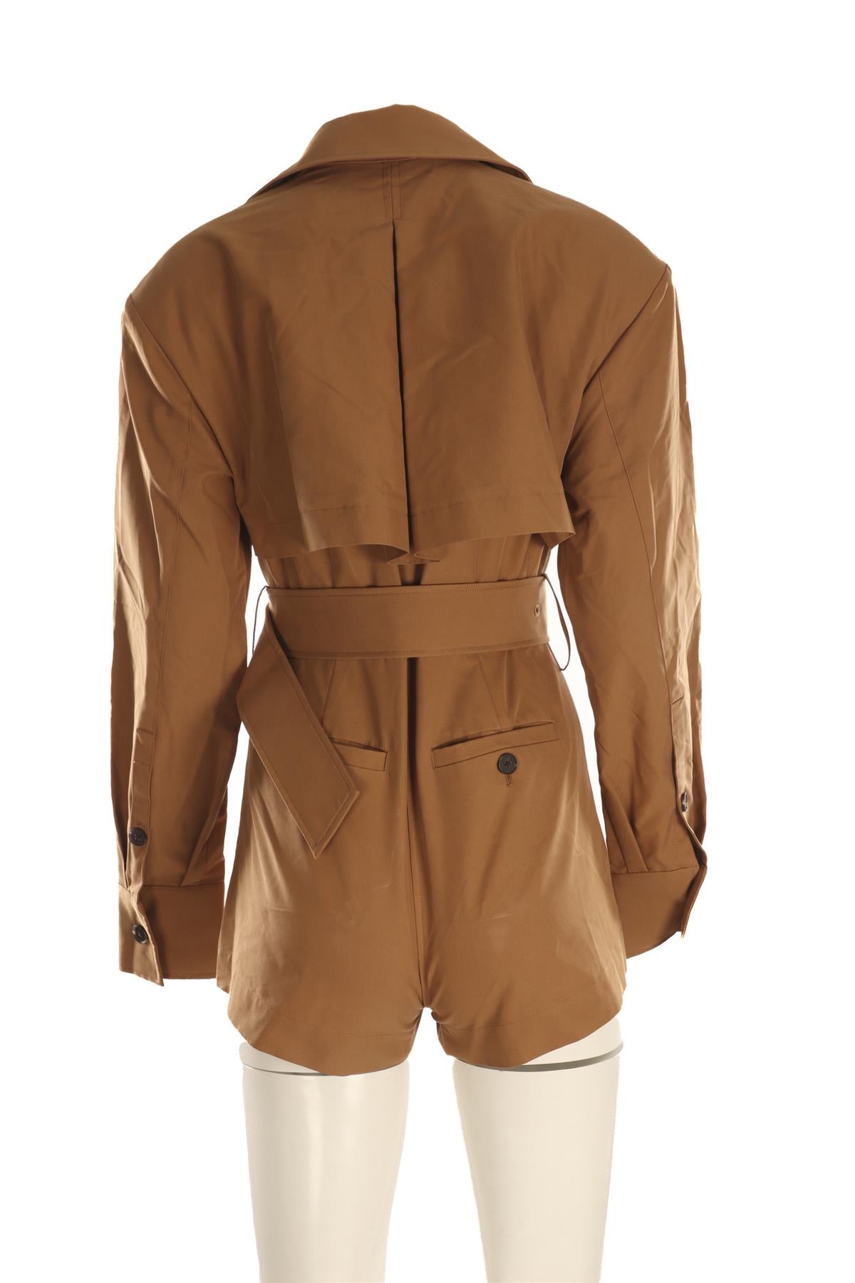 HELSA TAN COTTON PLAYSUIT XSMALL