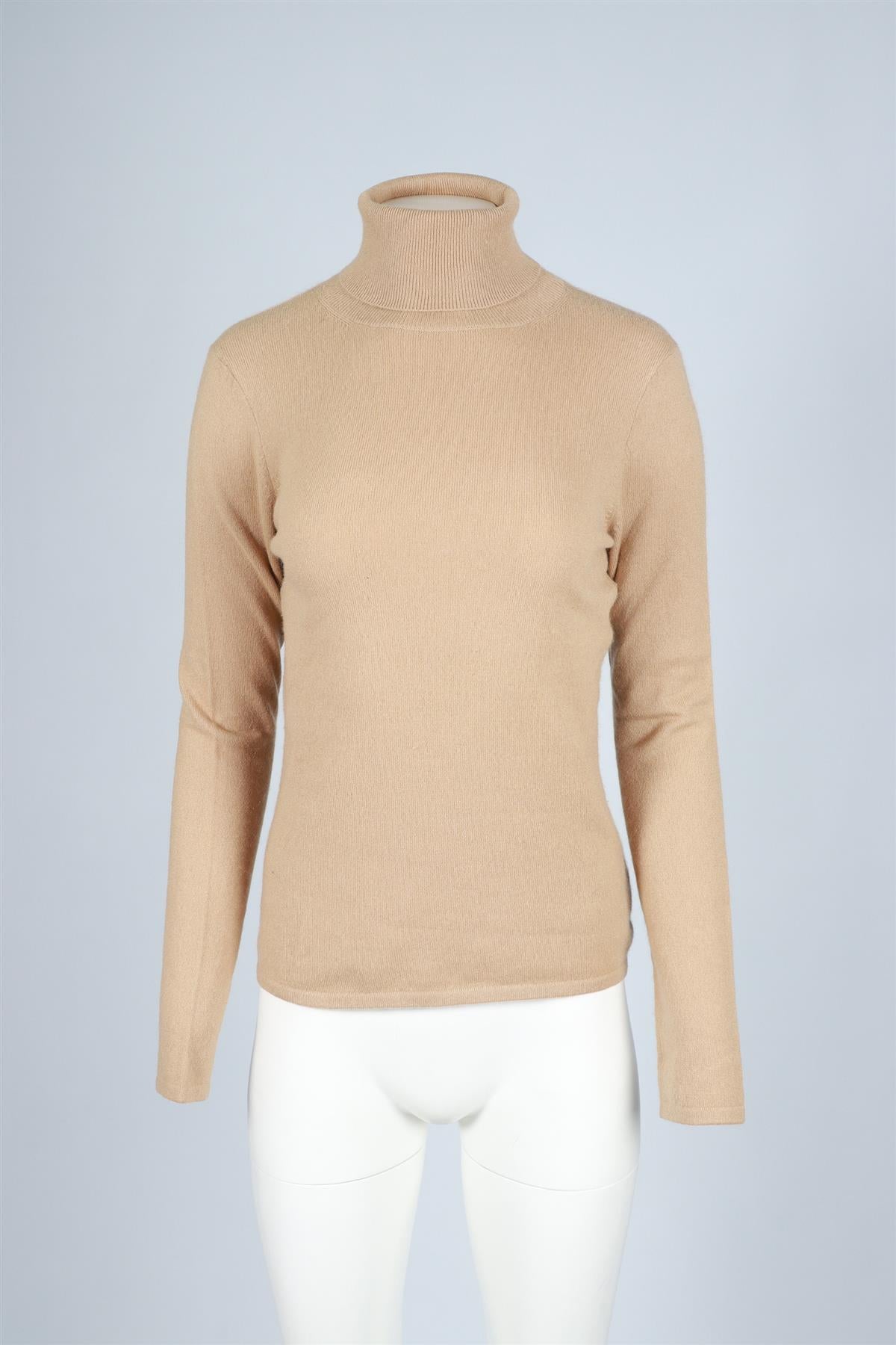 TSE CLASSIC TAN CASHMERE SWEATER MEDIUM