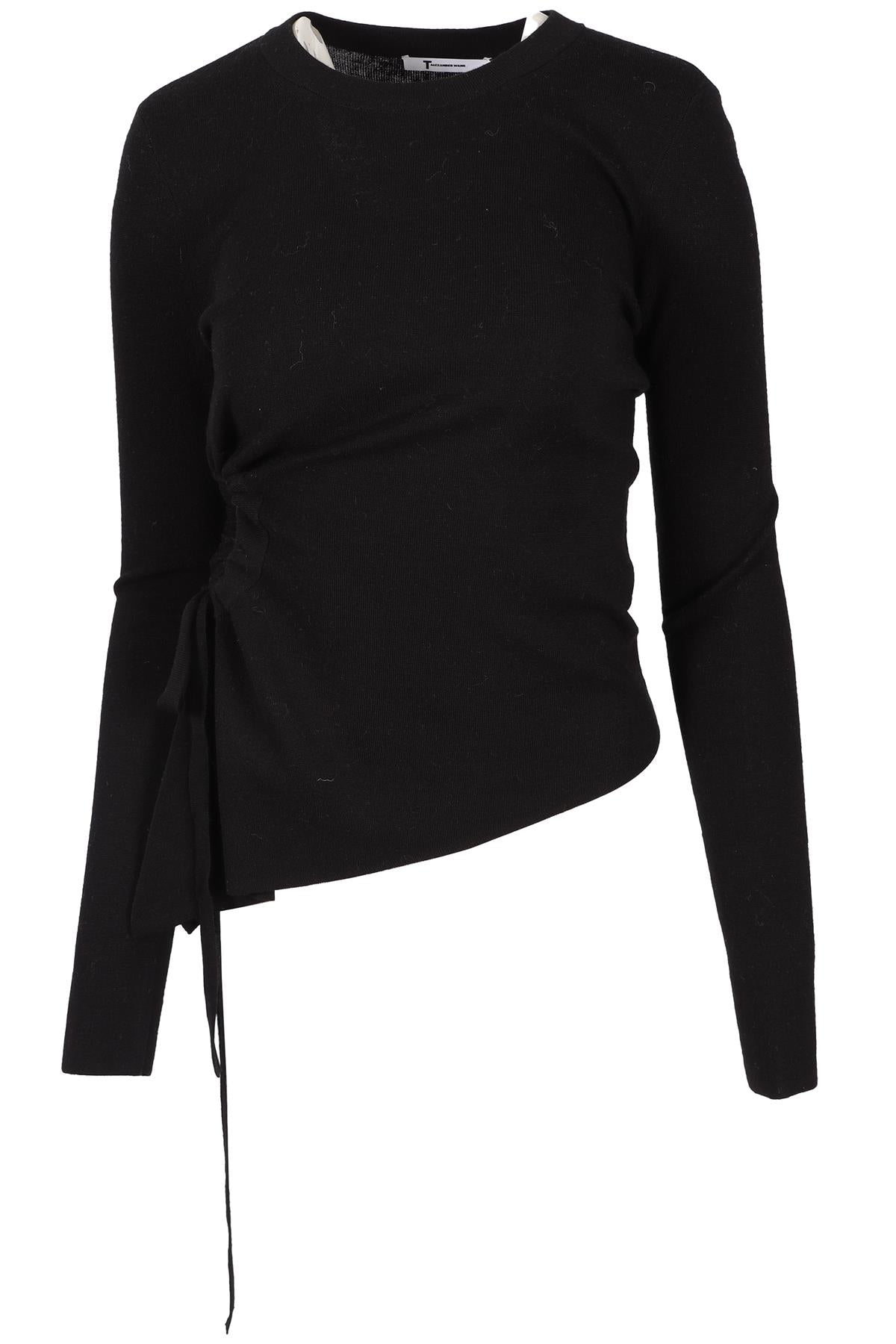 T BY ALEXANDER WANG BLACK WOOL SWEATER SMALL