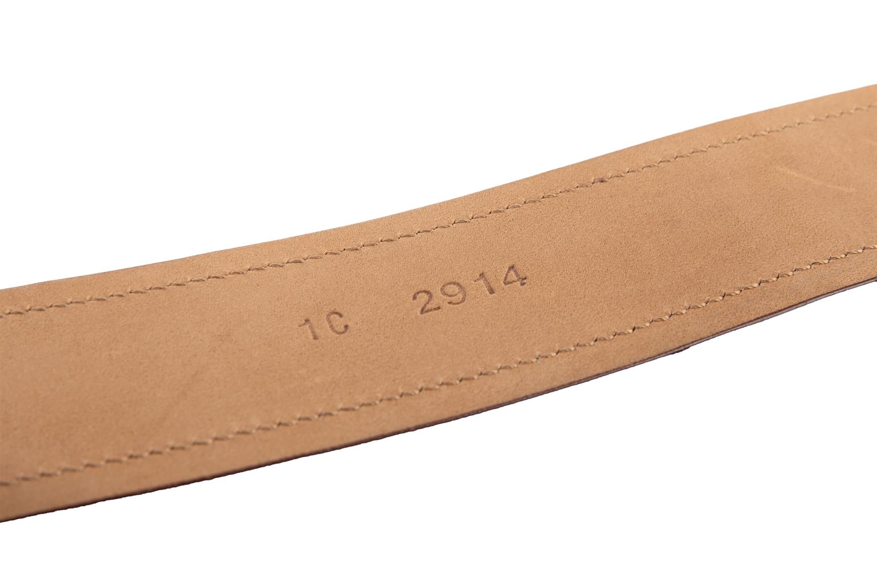 PRADA BRONZE LEATHER BELT 90CM