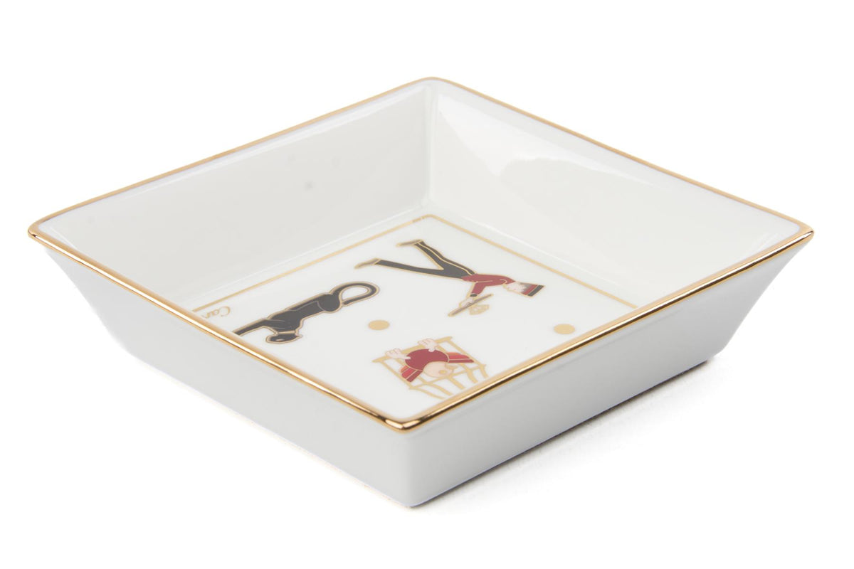 CARTIER WHITE DIABOLO DE CARTIER SET OF 4 TRINKET TRAYS