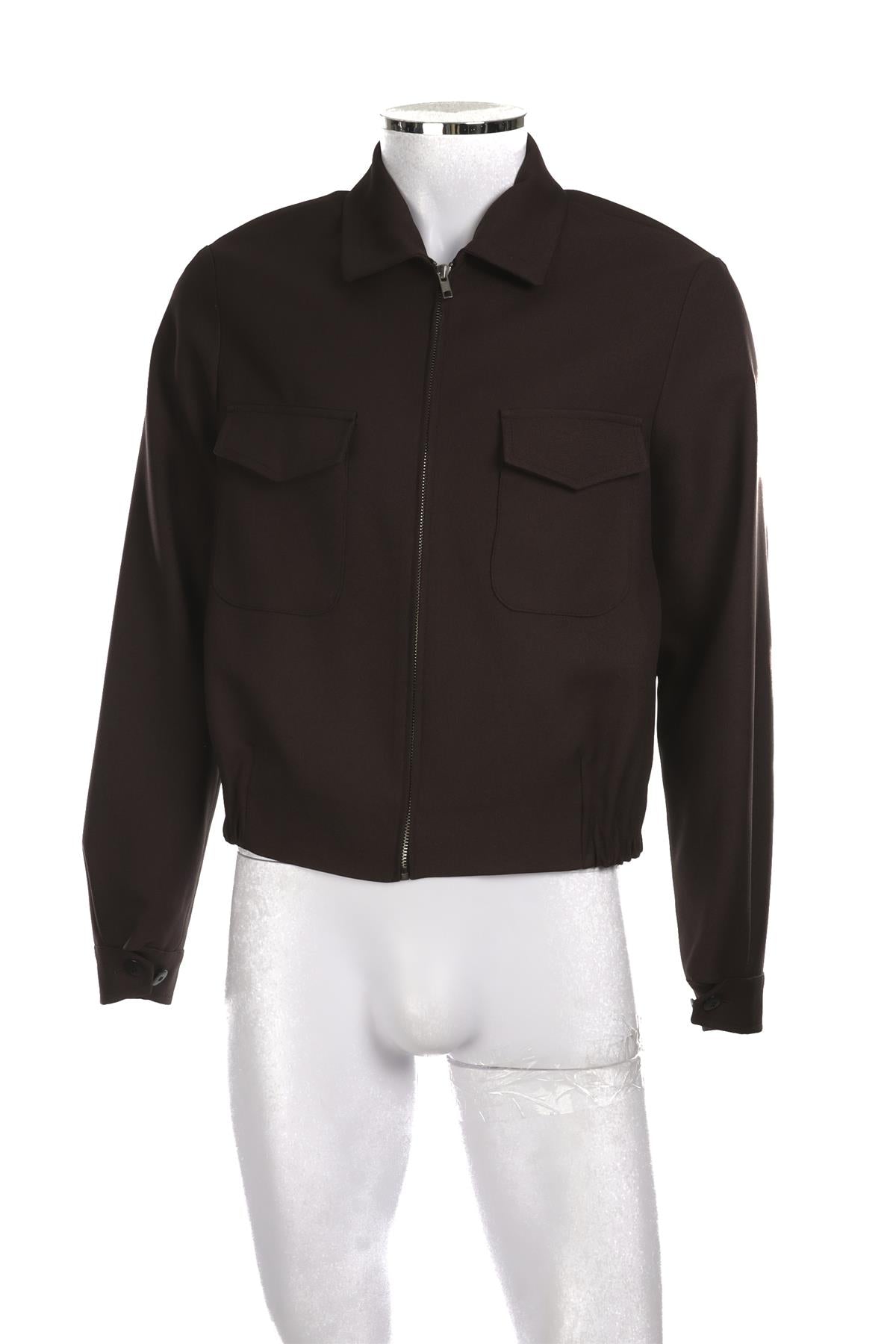 RANDOM IDENTITIES MENS BROWN WOVEN JACKET XSMALL