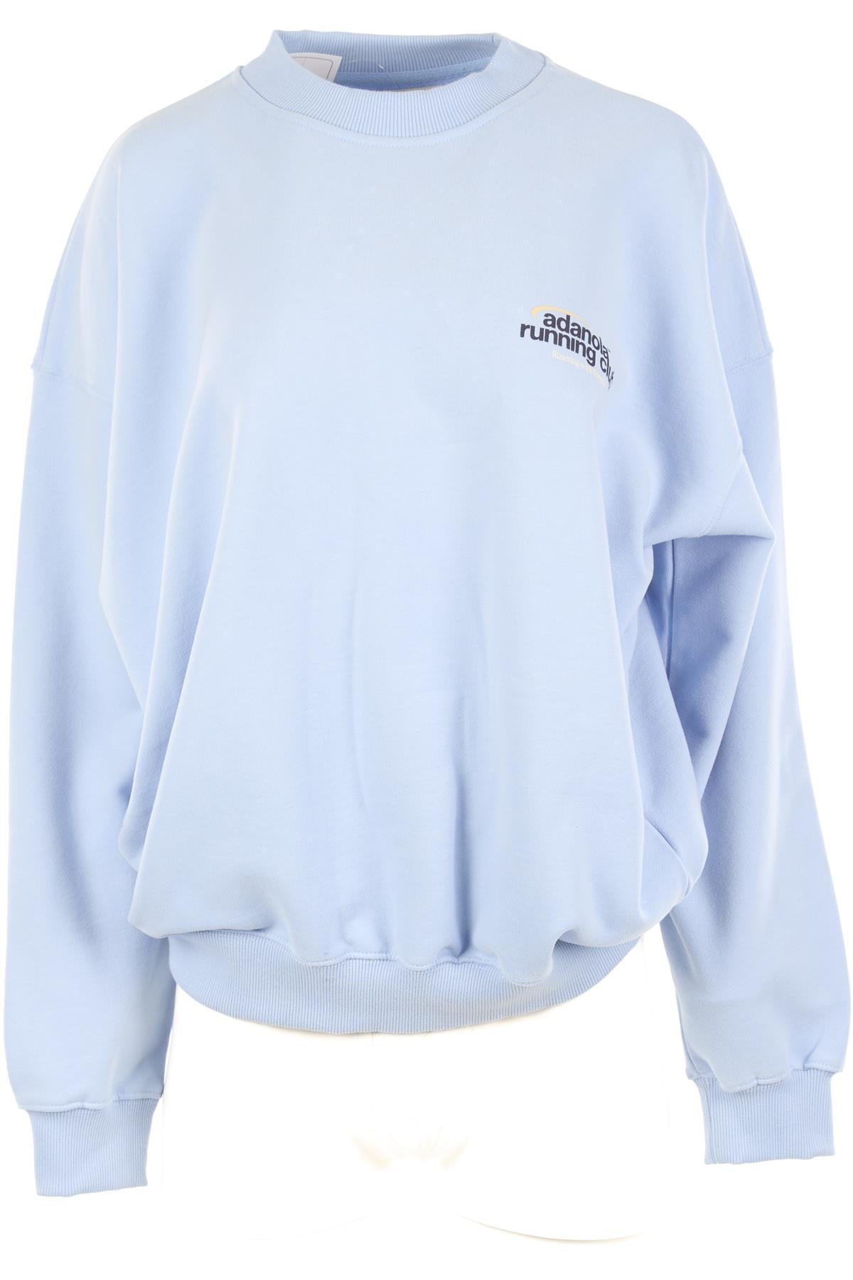 ADANOLA BLUE COTTON SWEATSHIRT SMALL