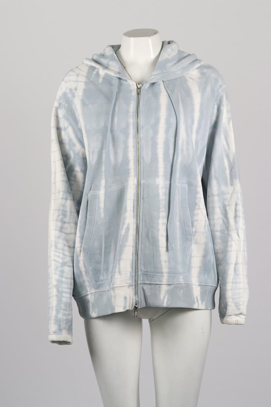 RAQUEL ALLEGRA TIE DYED COTTON BLEND HOODIE UK 8