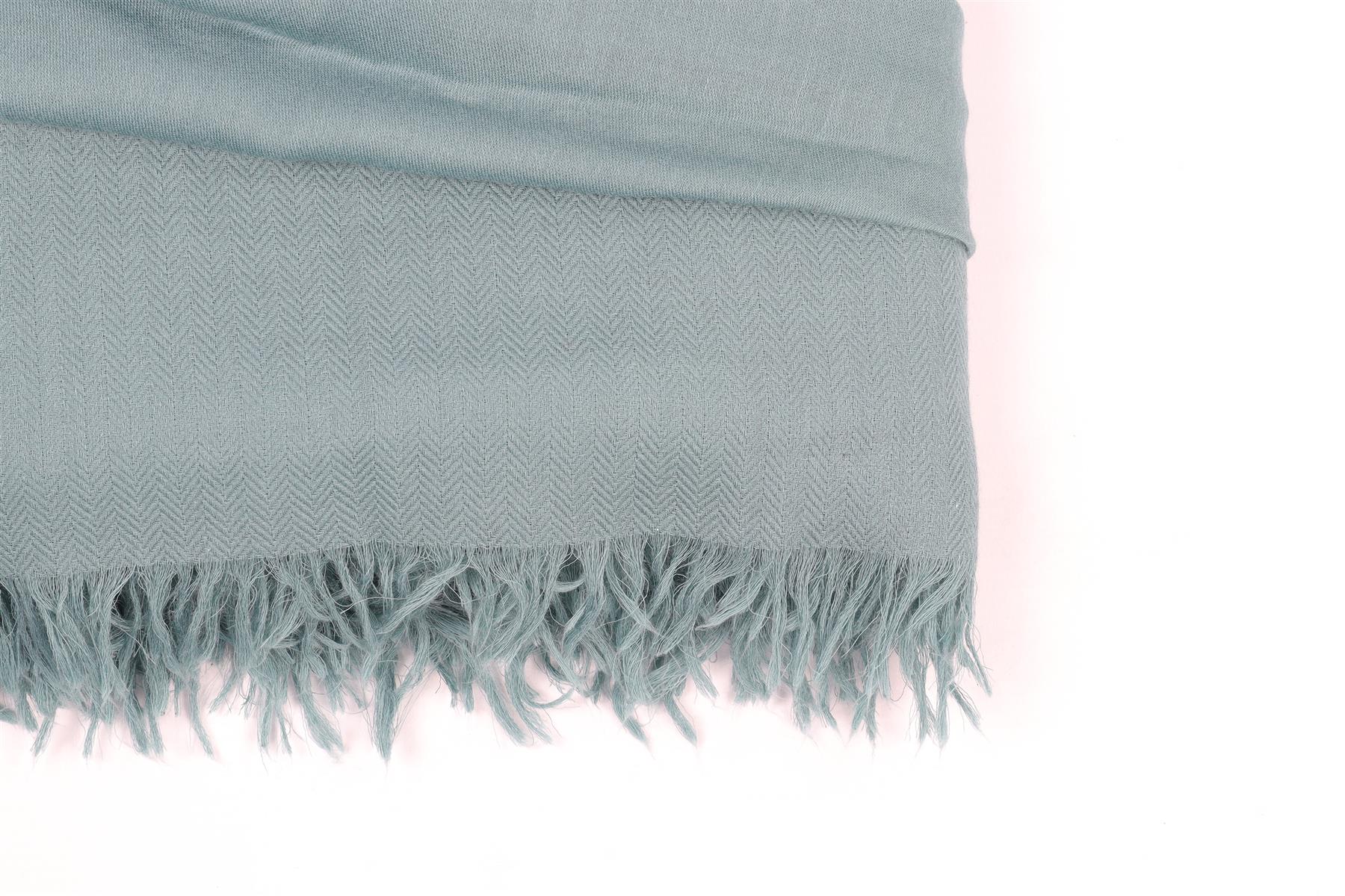 HERMÈS GREEN H CASHMERE SCARF ONE SIZE