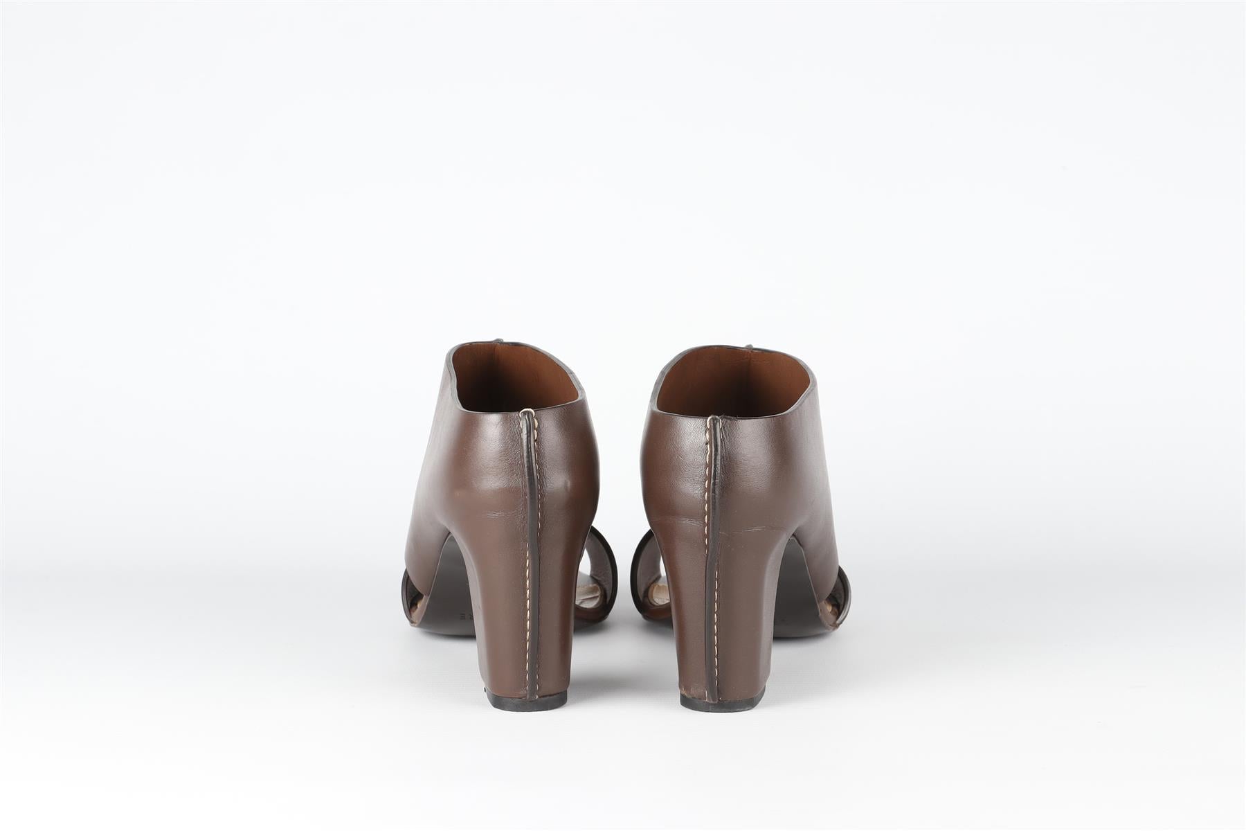 LEMAIRE BROWN LEATHER MULES EU 39.5 UK 6.5 US 9.5