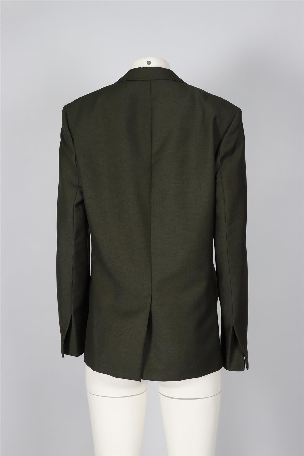 BOTTEGA VENETA GREEN WOOL BLEND BLAZER IT 42 UK 10