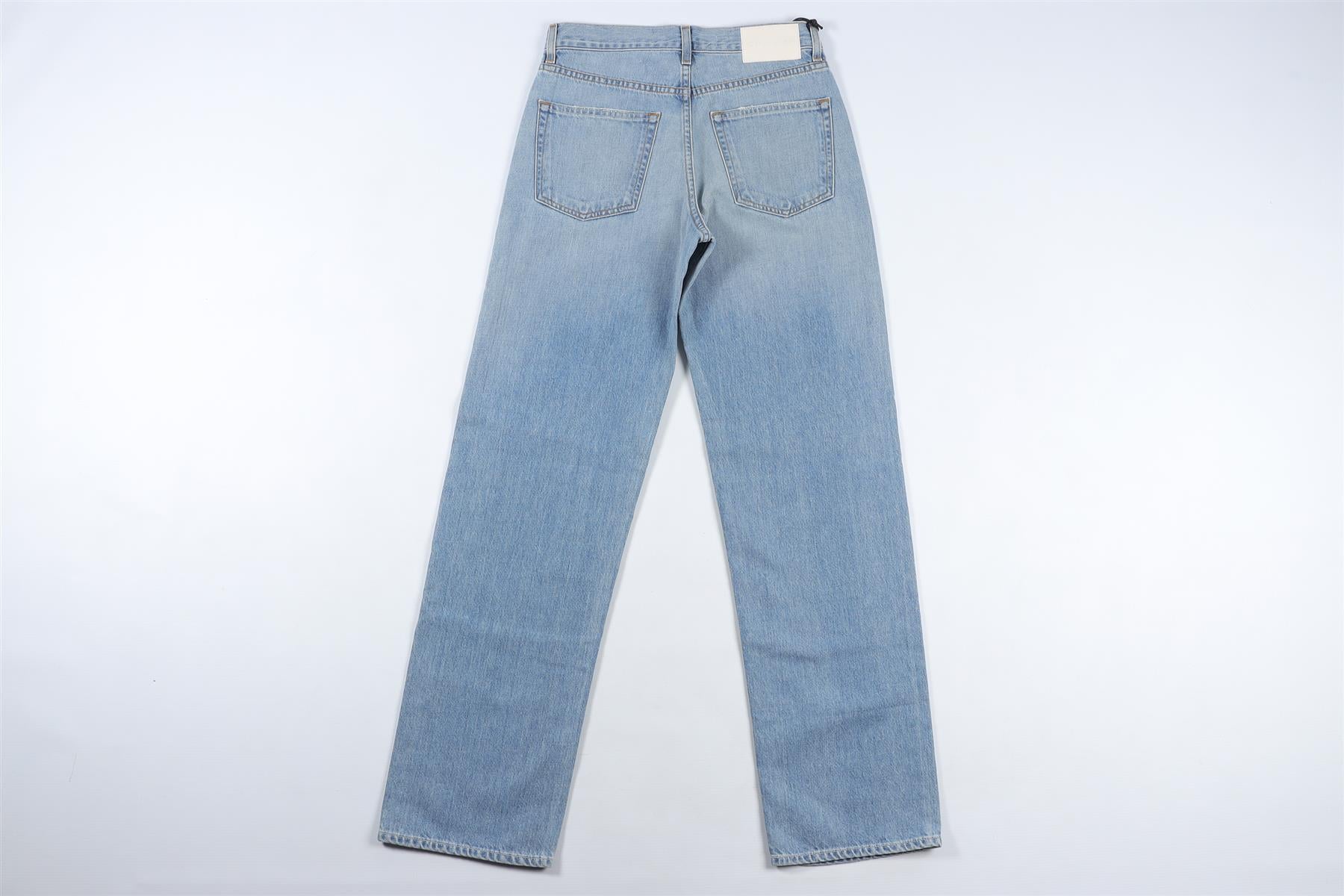 GRLFRND BLUE HIGH RISE STRAIGHT LEG JEANS W24 UK 6