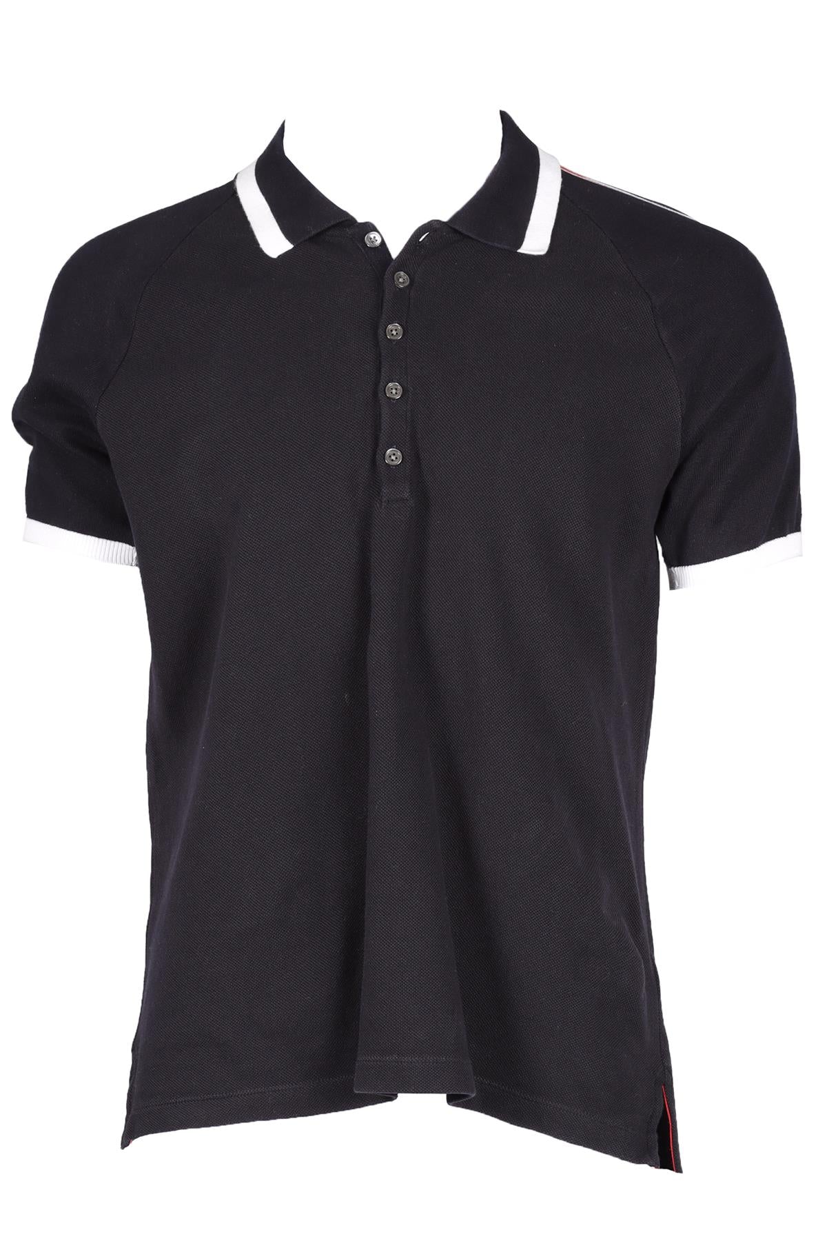 THOM BROWNE MEN'S NAVY COTTON POLO SHIRT UK/US CHEST 40