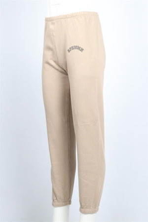 SPRWMN BEIGE COTTON TRACK PANTS XSMALL