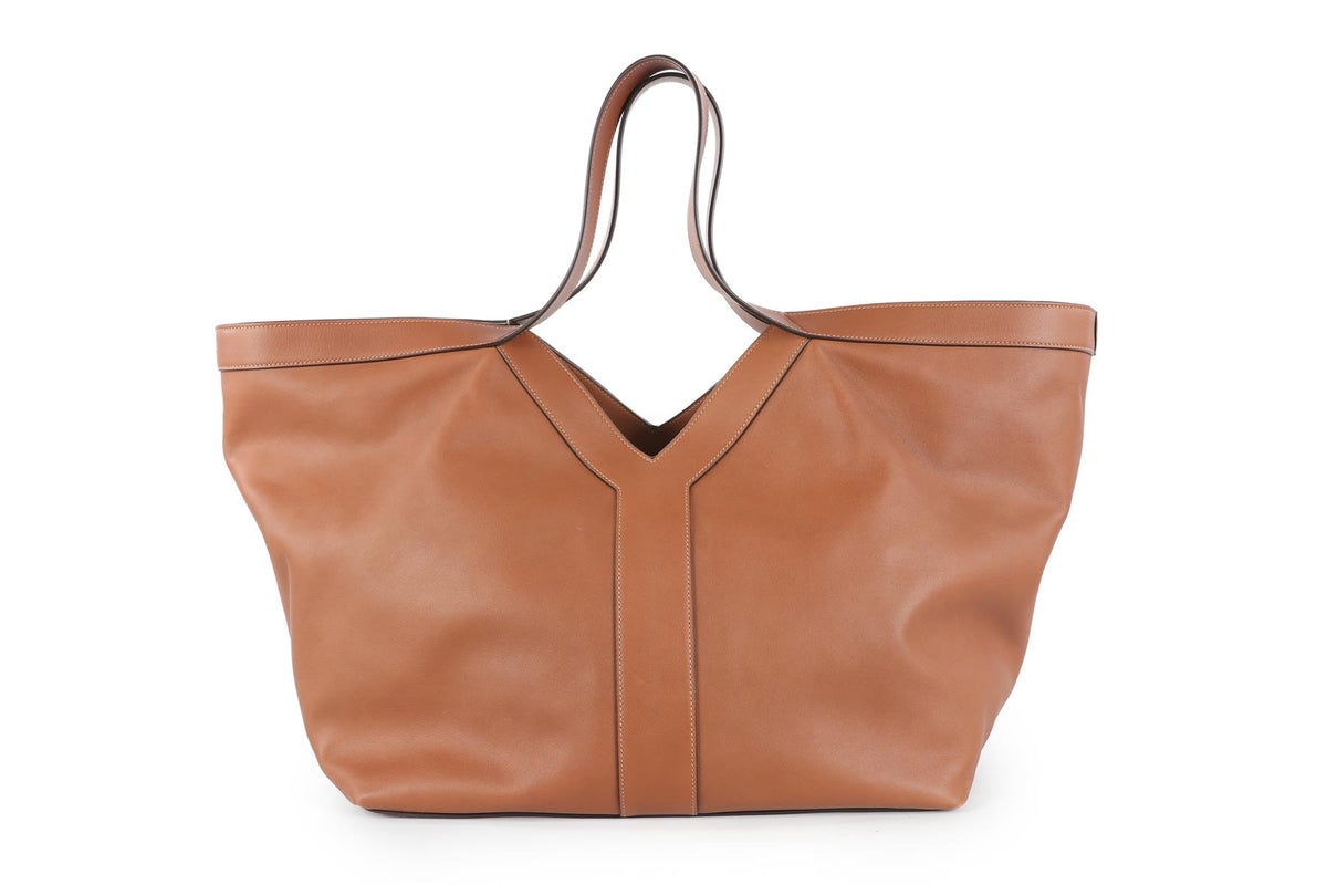 SAINT LAURENT TAN Y LEATHER TOTE BAG