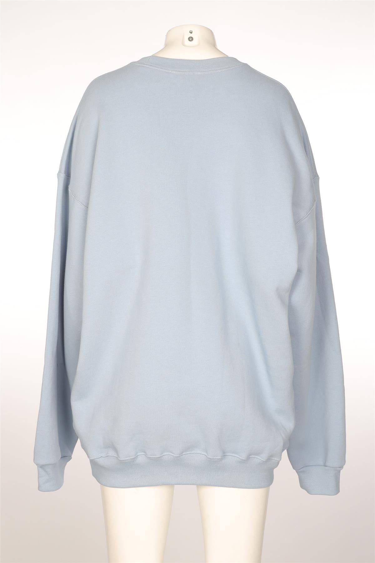 REFORMATION BLUE COTTON SWEATSHIRT MEDIUM
