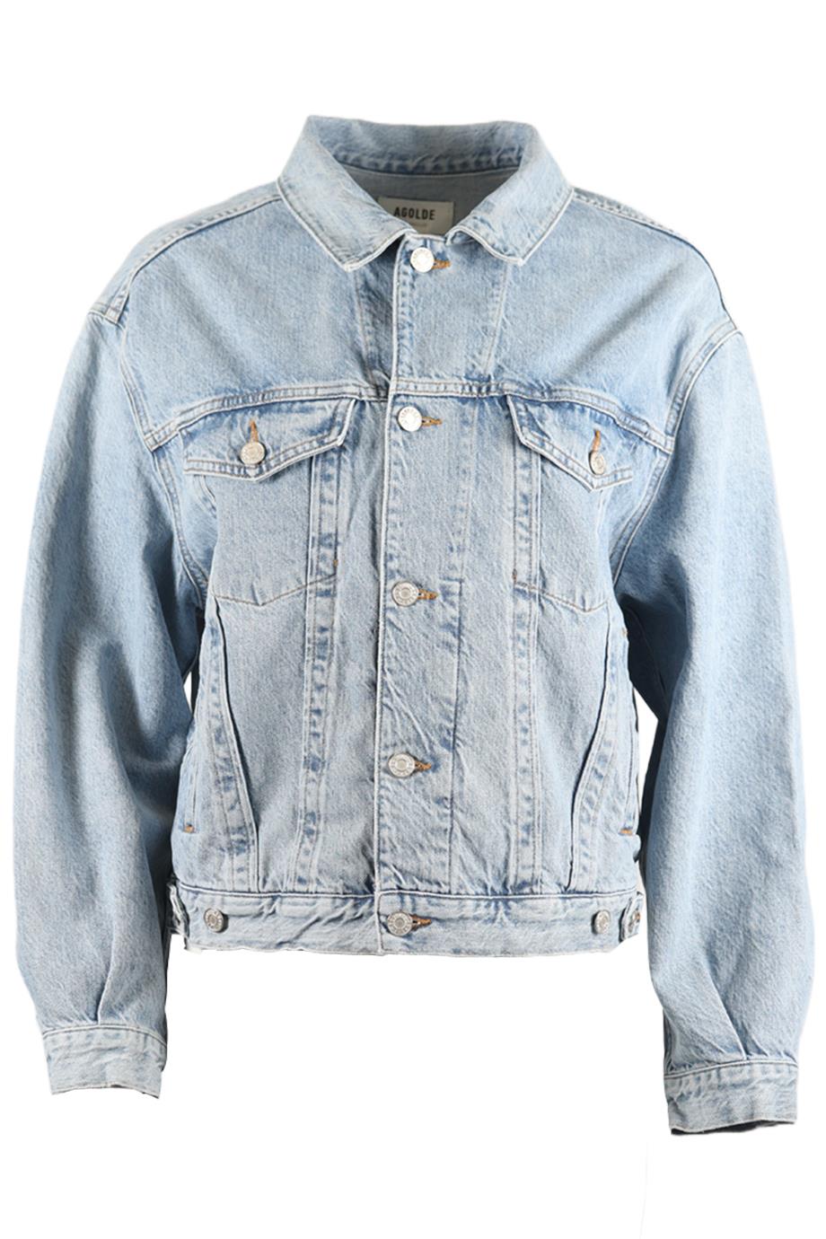 AGOLDE DISTRESSED DENIM JACKET SMALL