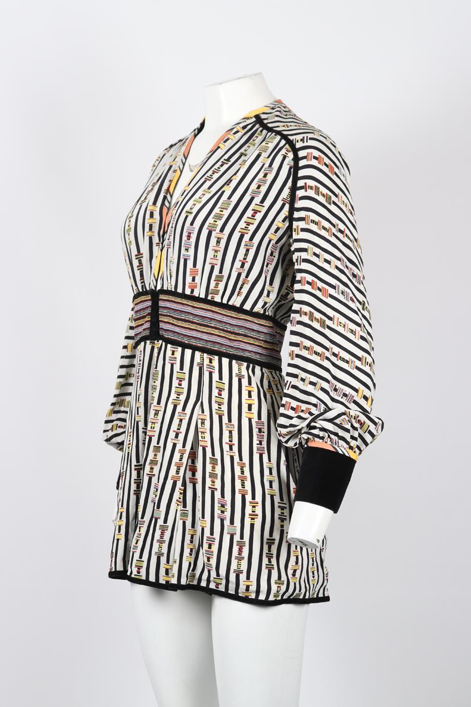 TALITHA PRINTED SILK PLAYSUIT SMALL