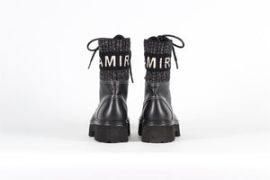 AMIRI KNIT AND LEATHER ANKLE BOOTS EU 40 UK 7 US 10