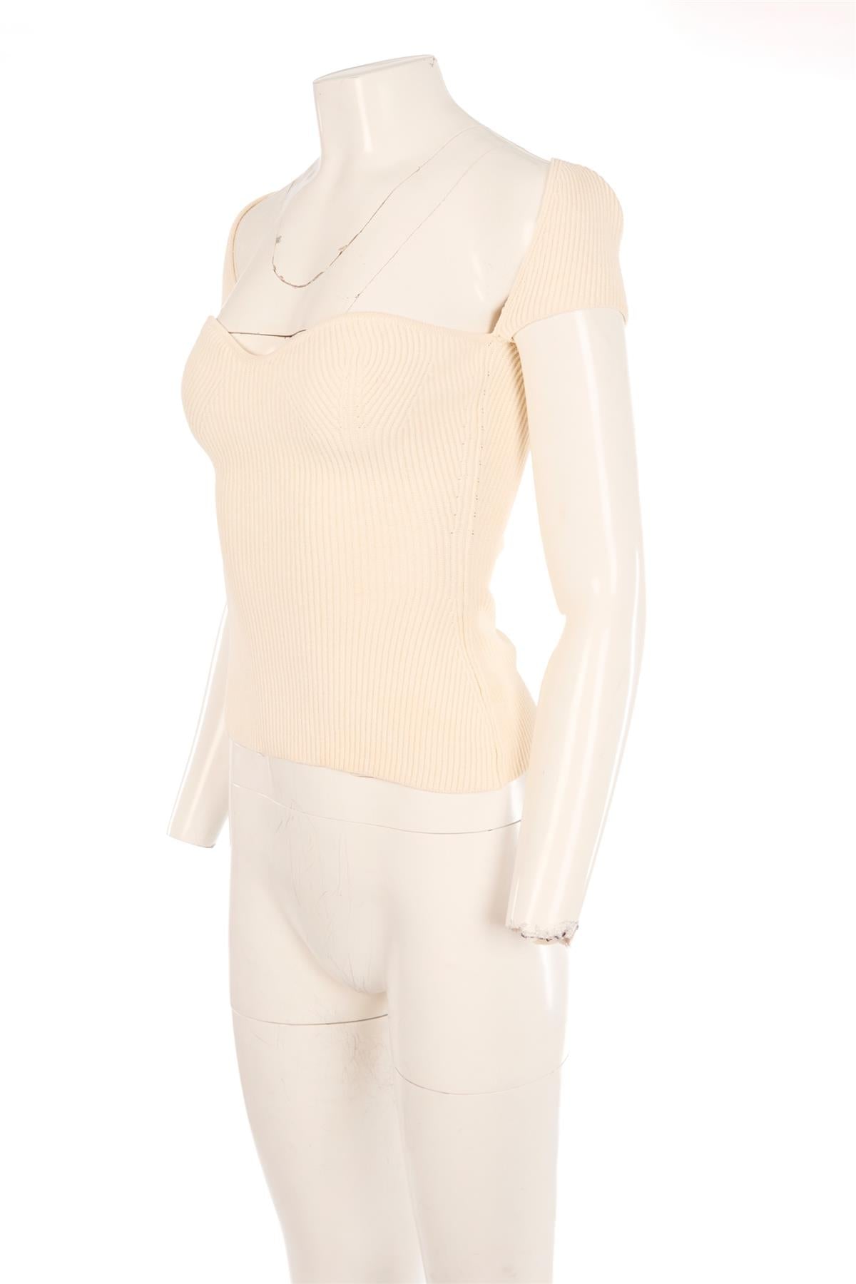 KHAITE CREAM KNIT TOP SMALL