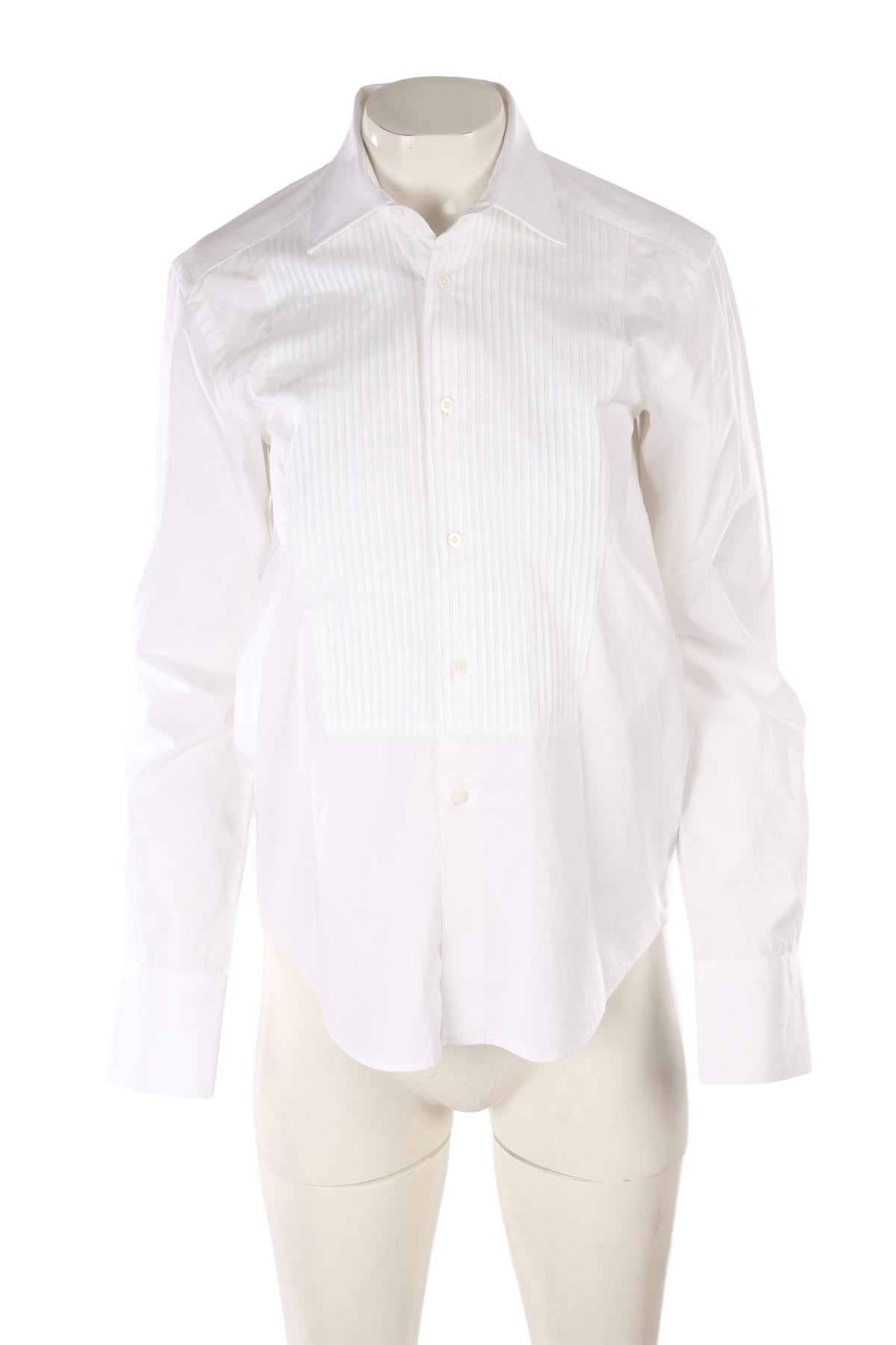 WITH NOTHING UNDERNEATH WHITE COTTON SHIRT UK 6
