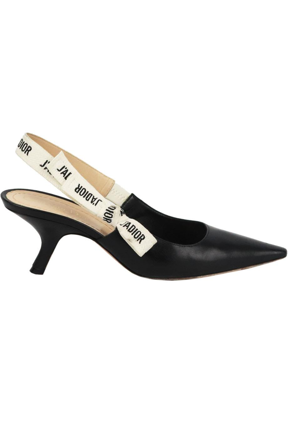 J'ADIOR LEATHER SLINGBACK PUMPS