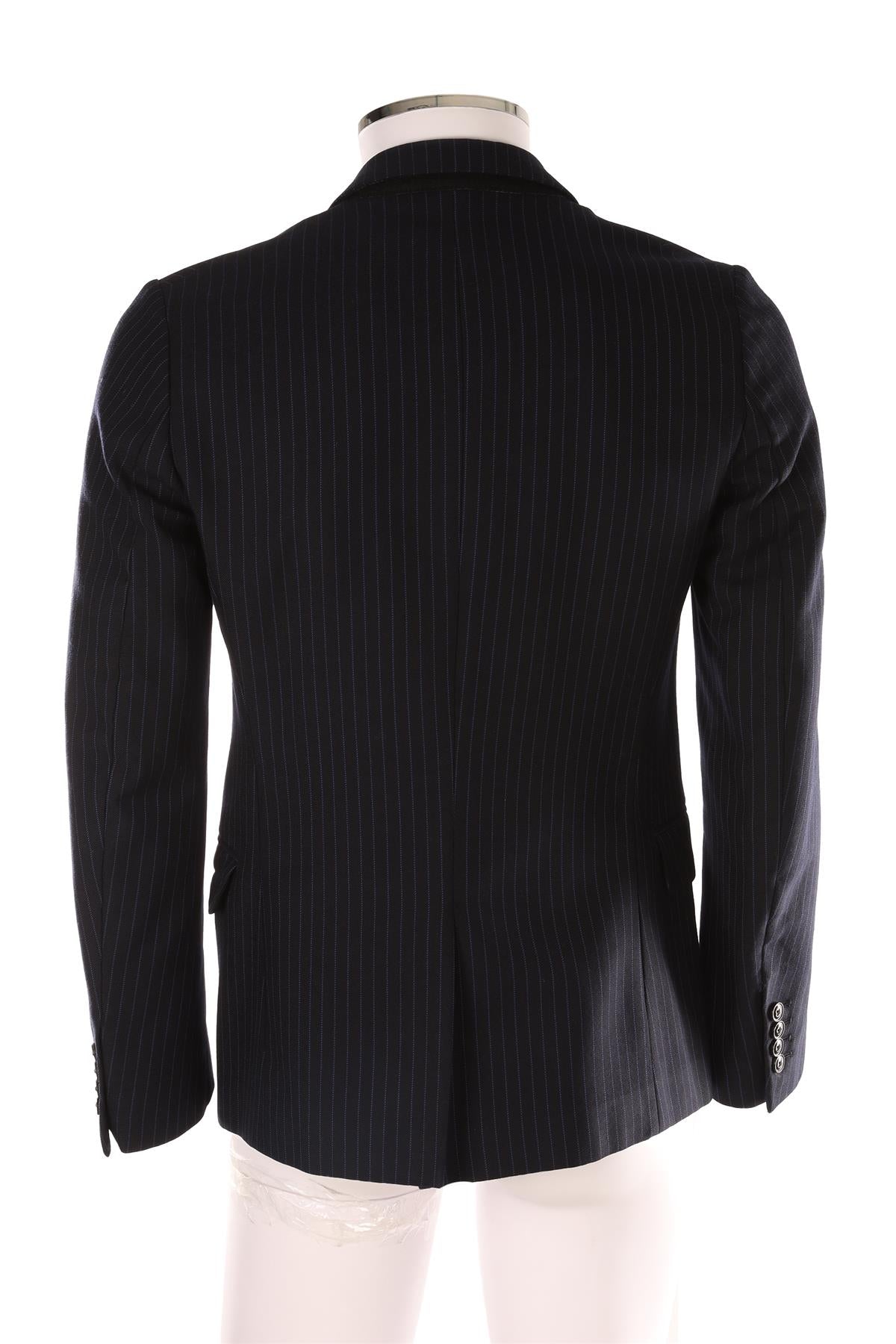 DRIES VAN NOTEN NAVY MEN'S WOOL BLAZER IT 48 UK 38