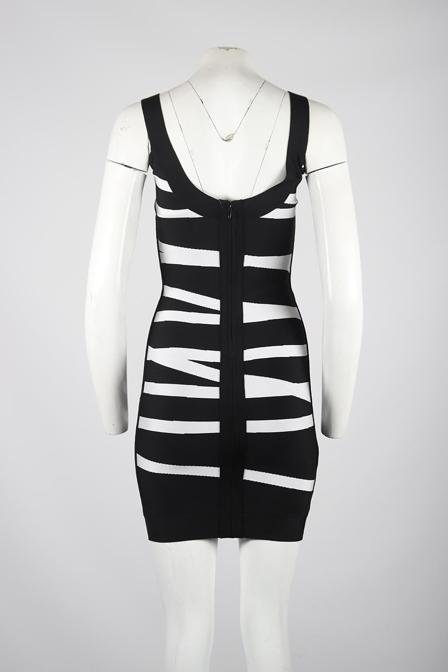 HERVÉ LÉGER STRETCH KNIT MINI DRESS SMALL