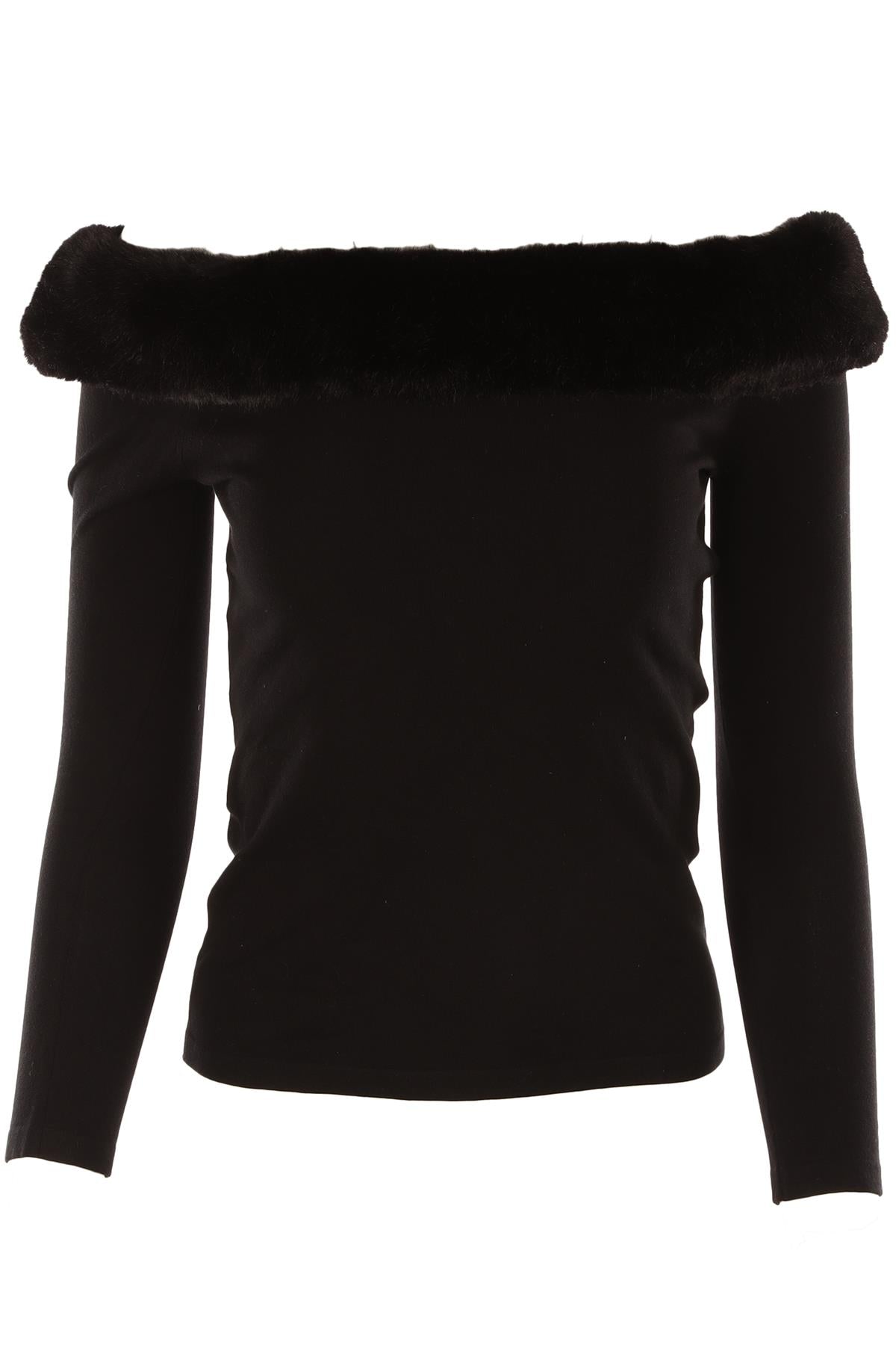 BLUMARINE BLACK KNIT TOP IT 40 UK 8