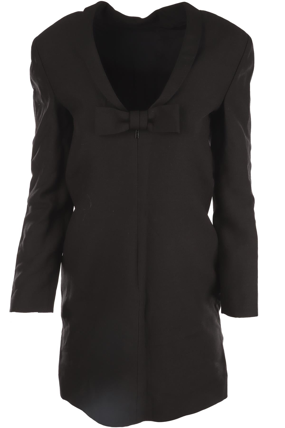 VALENTINO BLACK WOOL MINI DRESS IT 40 UK 8