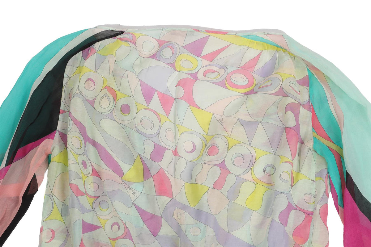 EMILIO PUCCI MULTI VINTAGE COTTON TOP IT 38 UK 6