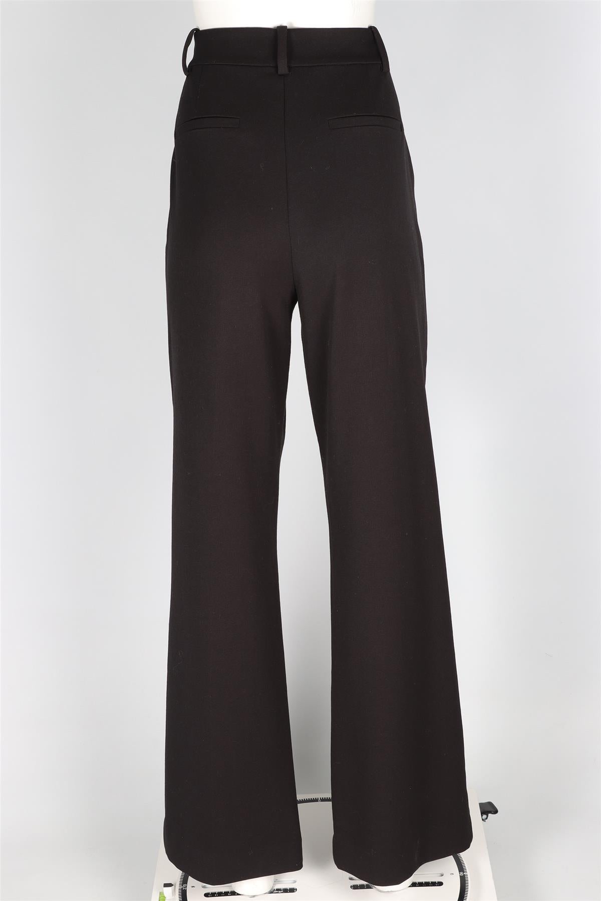 FAVOURITE DAUGHTER BLACK RAYON WIDE LEG TROUSERS UK 10