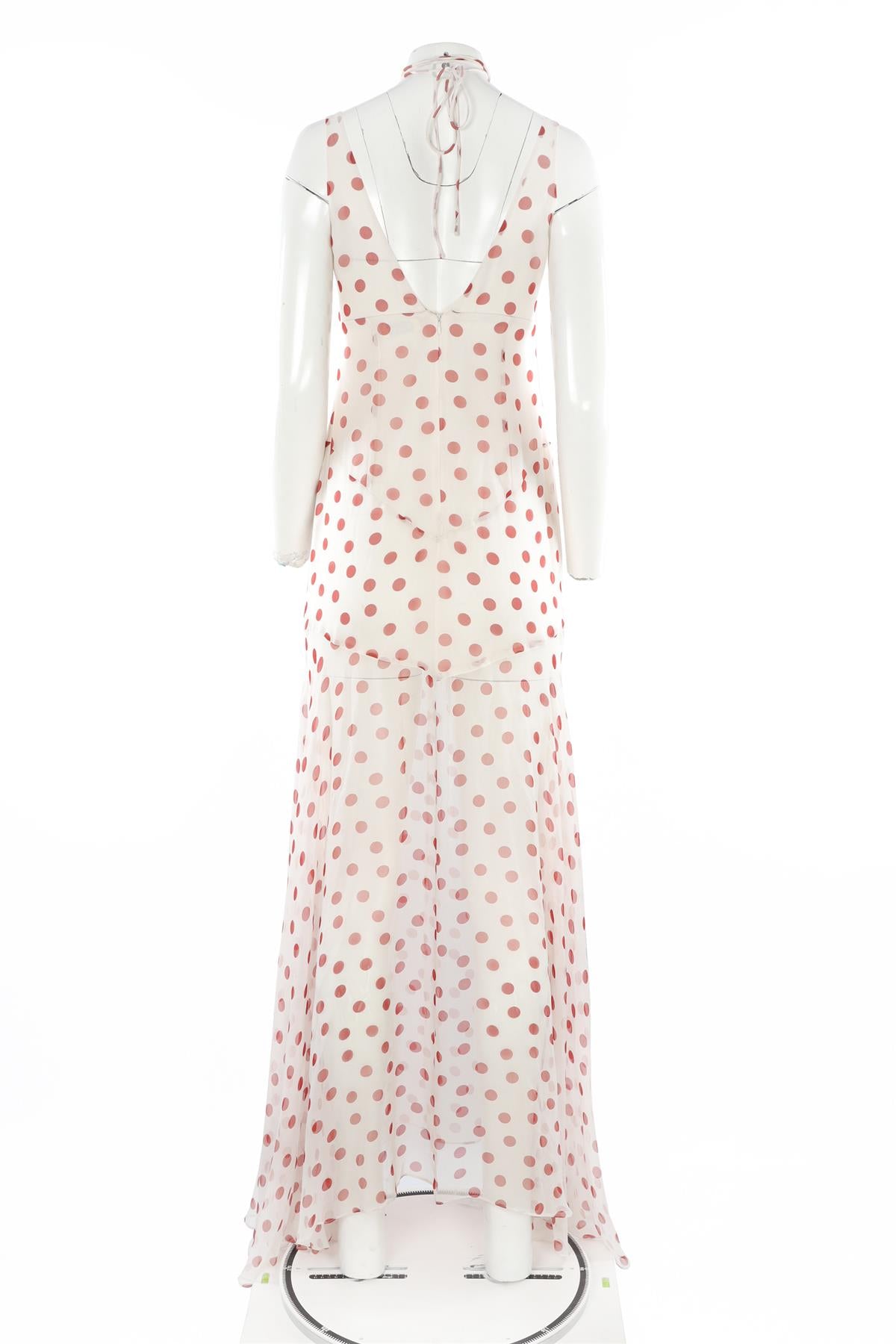 DE LA VALI SILK WHITE MAXI DRESS UK 8