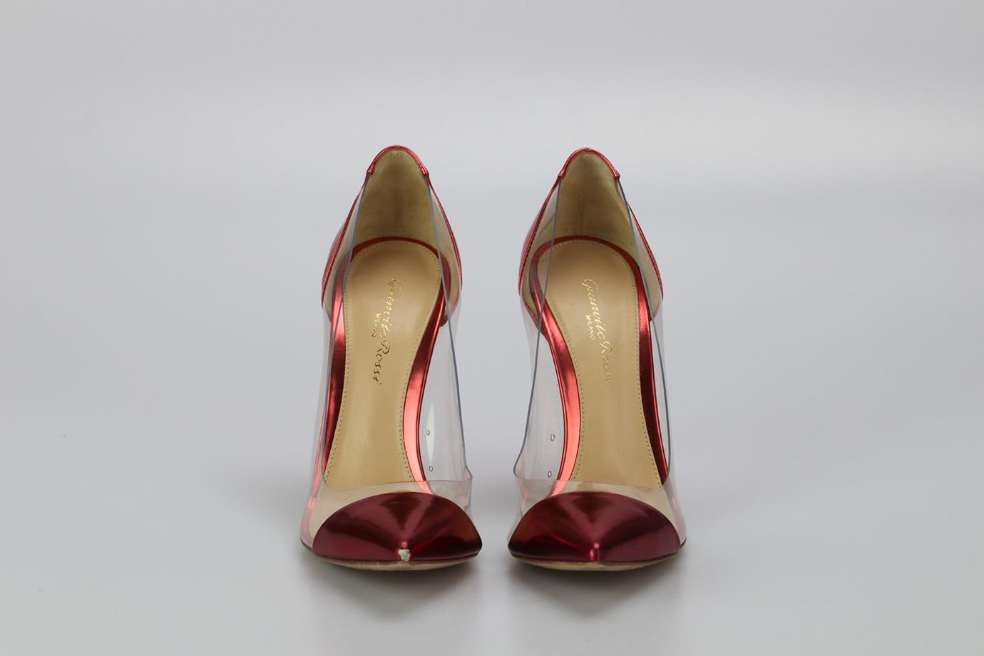 GIANVITO ROSSI PVC AND PATENT LEATHER PUMPS EU 37.5 UK 4.5 US 7.5