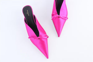 BALENCIAGA PINK SATIN MULES EU 38 UK 5 US 8