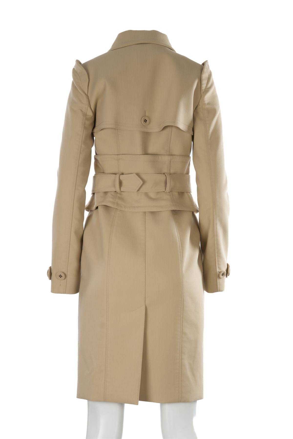 BURBERRY PRORSUM BEIGE COTTON TRENCH COAT IT 42 UK 10