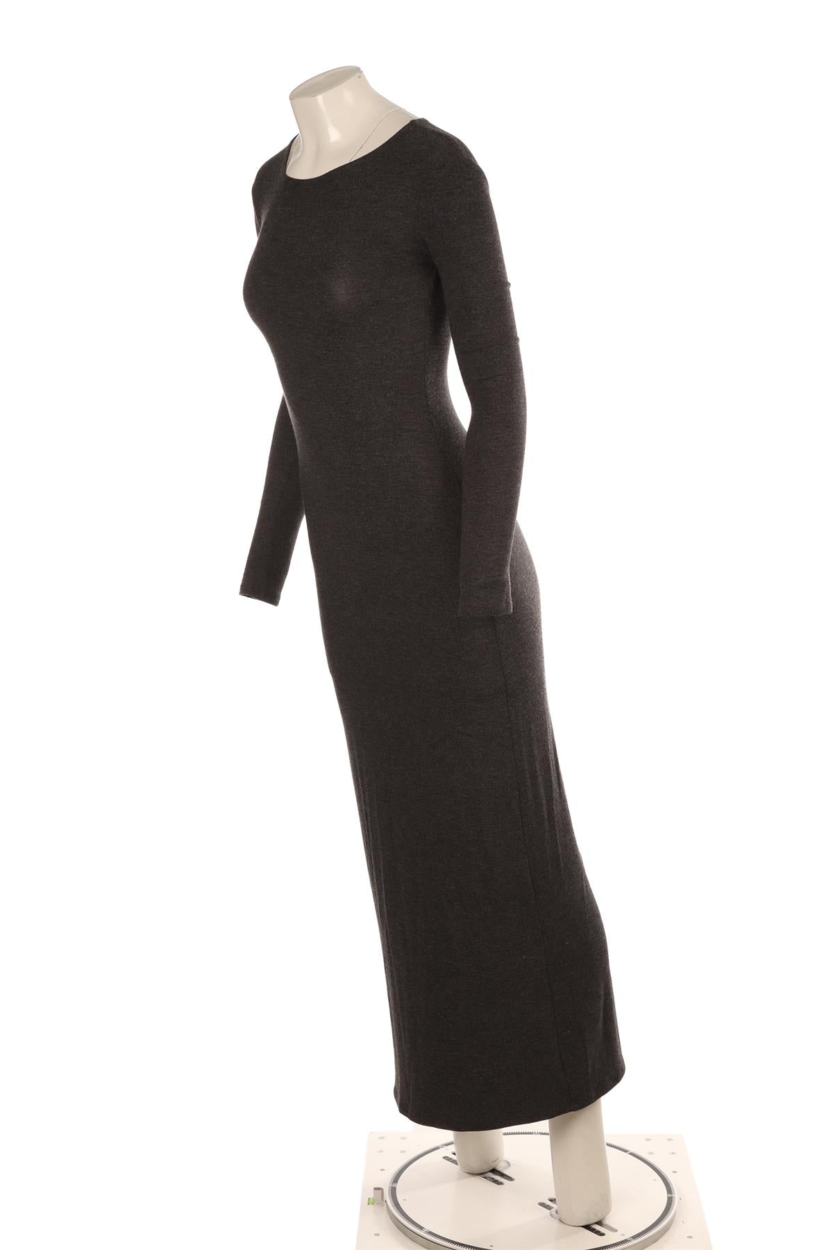 LESET GREY JERSEY MAXI DRESS XSMALL