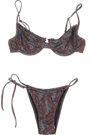 HEAVY MANNERS BROWN BIKINI SMALL