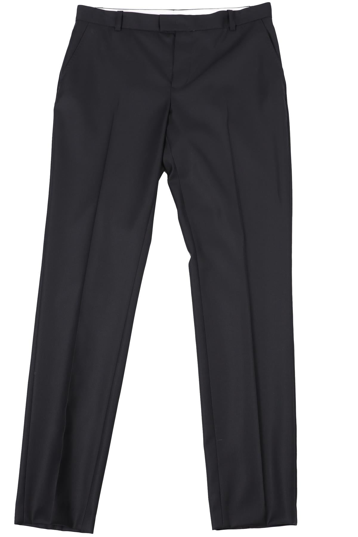JOSEPH NAVY WOOL STRAIGHT LEG PANTS IT 36 UK 4