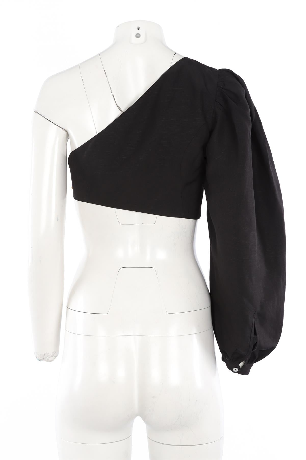 MÀGALA BLACK LINEN TOP SMALL