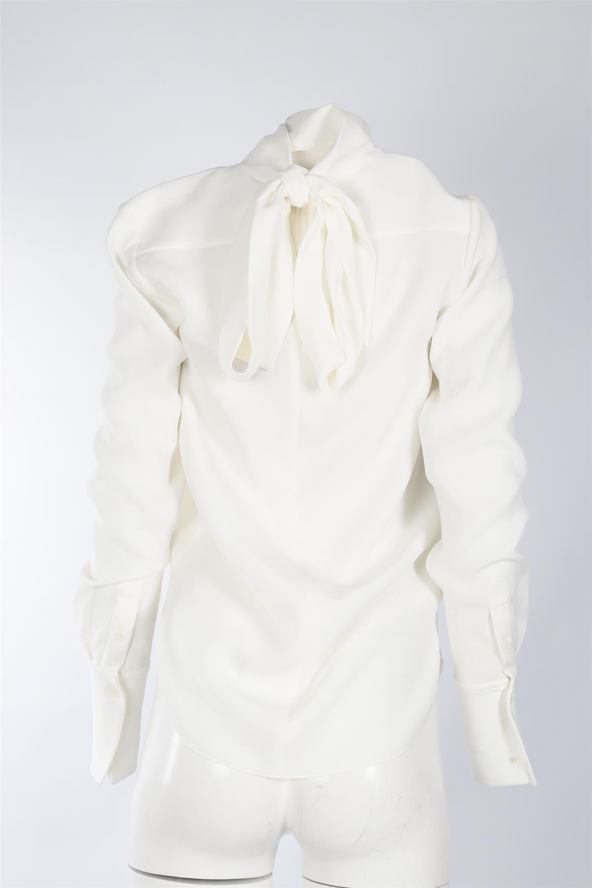 CELINE IVORY CREPE TOP FR 34 UK 6