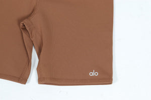 ALO YOGA BROWN JERSEY SHORTS SMALL